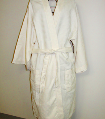 thick waffle weave cloth robe cover up for spa guest