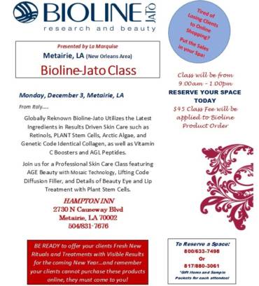 Bioline-Jato New Orleans Class December 3